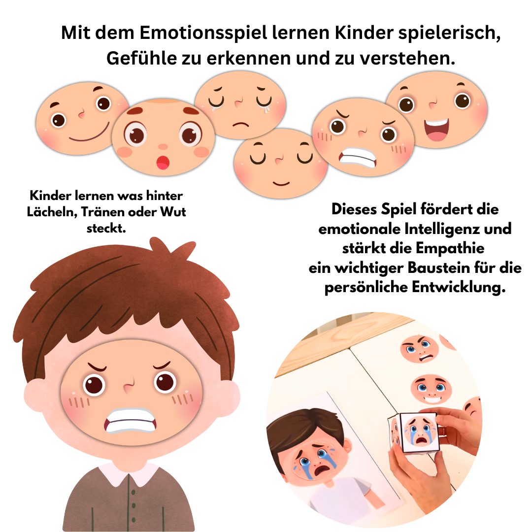 Entdecke das Gefühlskarten-Bundle mit Emotionsspiel – Montessori-inspiriertes Material für die emotionale Entwicklung deines Kindes!